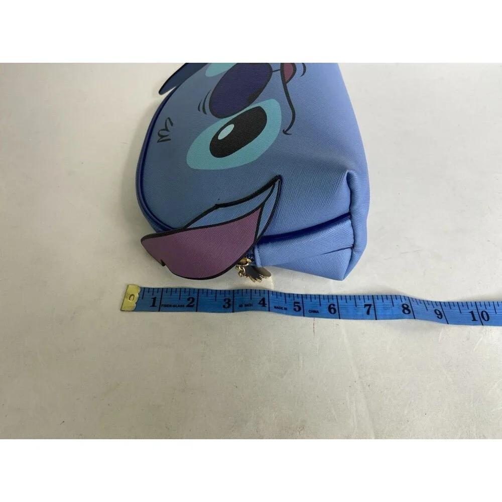 Disney Lilo & Stitch Cosmetic Make Up Bag Zip Pouch PU Faux Leather NEW